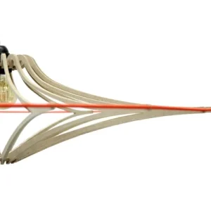 Rif Suspension Bois Design Noir Beige Foncé D90cm 14