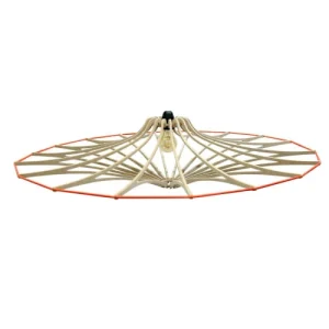 Rif Suspension Bois Design Noir Beige Foncé D90cm 16