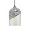 C-Création Suspension Cloche En Verre Peint Gris 14