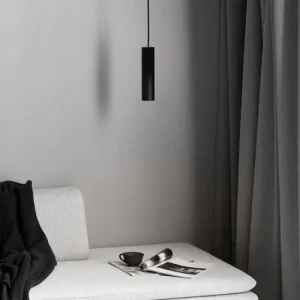 Nordlux Suspension Cylindrique Allongée En Métal Noir Et Bois 10