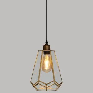 Decoratie Suspension Dorée Verre D18cm 10