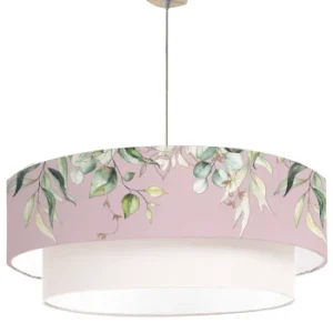 Abat-jours Suspension Double Branche Rose Poudré Ø 65 X H 30 15