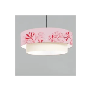 Abat-jours Suspension Double Iris Rose Poudré Ø 65 X H 30 9