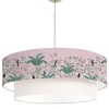 Abat-jours Suspension Double Jungle Rose Poudré Ø 65 X H 30 8