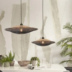 Good & Mojo Suspension En Bambou Noir/naturel, H. 12cm 14