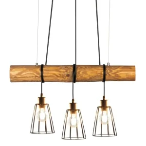 Britop Lighting Suspension En Bois 3 Ampoules 12