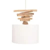 Maisons Du Monde Suspension En Eucalyptus Et Abat-jour Blanc 17