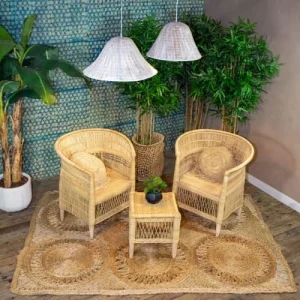 Now’s Home Suspension En Feuilles De Palmier Blanche 55x28cm 12