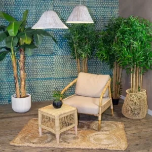 Now’s Home Suspension En Feuilles De Palmier Blanche 55x28cm 14