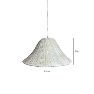 Now’s Home Suspension En Feuilles De Palmier Blanche 55x28cm 18