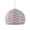 C-Création Suspension En Ficelle De Papier Blanc Et Violet 10