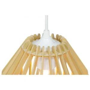 C-Création Suspension En Lamelles De Bois Naturel 16