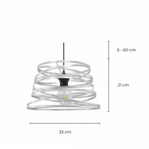 C-Création Suspension En Métal Argent 14