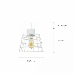 C-Création Suspension En Métal Blanc 14