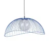 Maisons Du Monde Suspension En Métal Bleu 1 Globe En Verre Transparent 11