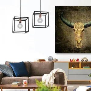 Lucide Suspension En Métal Carré H25cm 7