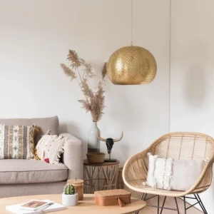Maisons Du Monde Suspension En Métal Ciselé Doré 14