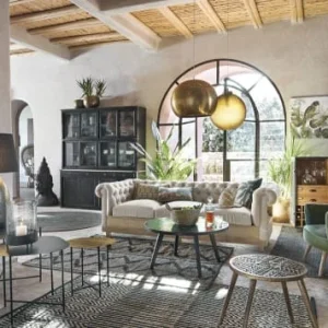 Maisons Du Monde Suspension En Métal Ciselé Doré 18