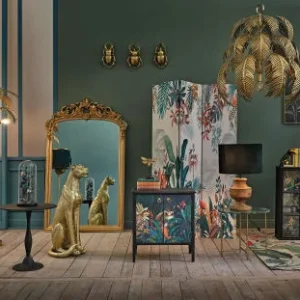 Maisons Du Monde Suspension En Métal Doré Découpé Feuilles De Palmier 10