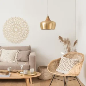 Maisons Du Monde Suspension En Métal Doré Et Manguier 14