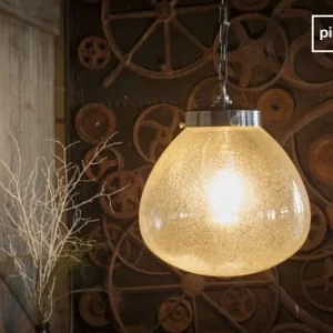 PIB Suspension En Métal Et Verre Soufflé Transparent 10