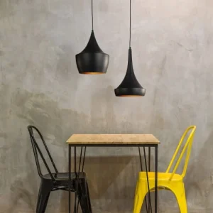 Laurie Lumière Suspension En Métal Noir 12