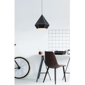 Altobuy Suspension En Métal Noir Forme Diamant 14