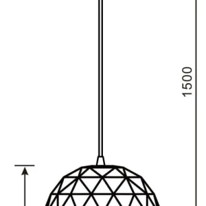 Deko Light Suspension En Métal Noir Mat Origami D40cm 12