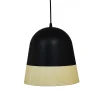 C-Création Suspension En Métal Peinture Effet Bois Et Noir Mat 17
