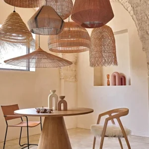 Maisons Du Monde Suspension En Métal Recyclé Et Jute Tressé à La Main Noir Et Beige 6