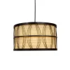 C-Création Suspension En Paille Japonaise Et Bambou Noir 20
