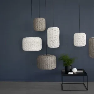 Dyberg Larsen Suspension En Papier Filé Et Fil Métallique Blanc, H 30 Cm D 45 Cm 10