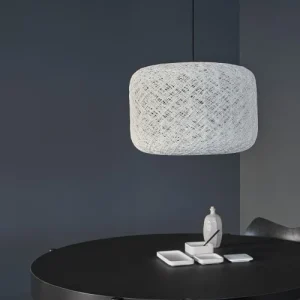 Dyberg Larsen Suspension En Papier Filé Et Fil Métallique Blanc, H 30 Cm D 45 Cm 12