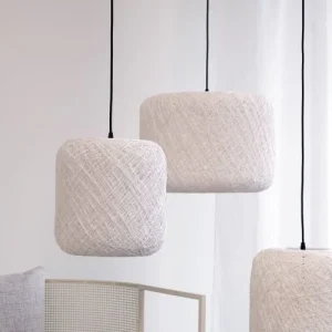 Dyberg Larsen Suspension En Papier Filé Et Fil Métallique Blanc, H 30 Cm D 45 Cm 16