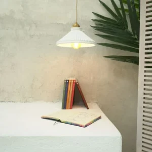 Sulion Suspension En Plâtre Couleur Blanche 23cm 8