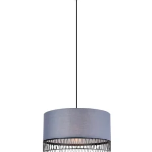 Lussiol Lighting Suspension En Textile Noir D. 45 Cm 8