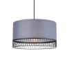 Lussiol Lighting Suspension En Textile Noir D. 45 Cm 17
