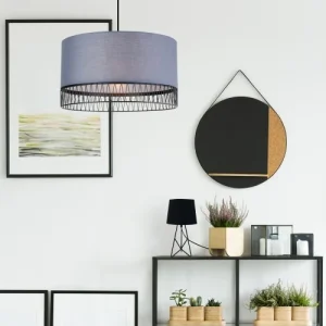 Lussiol Lighting Suspension En Textile Noir D. 45 Cm 10