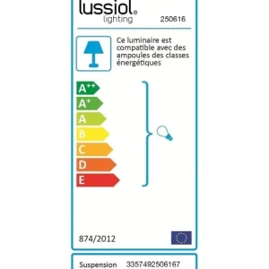Lussiol Lighting Suspension En Textile Noir D. 45 Cm 12