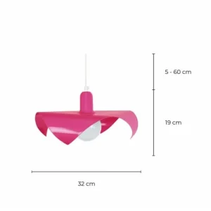C-Création Suspension En Tôle D’acier Rose 12