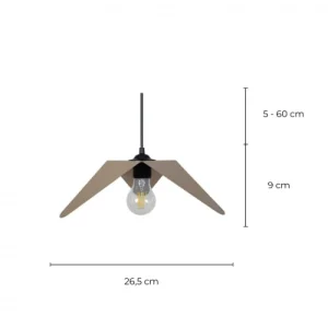 C-Création Suspension En Tôle D’acier Taupe 12