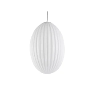 Leitmotiv Suspension En Verre H44cm Blanc 10