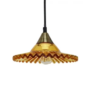C-Création Suspension En Verre Jaune 12