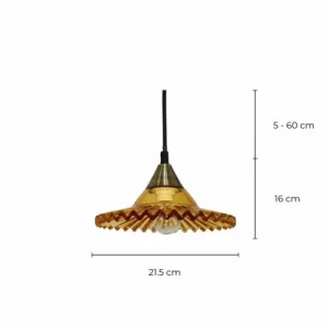 C-Création Suspension En Verre Jaune 16