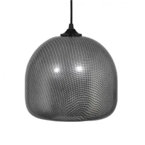 C-Création Suspension En Verre Peint Noir Marbré 16
