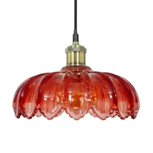 C-Création Suspension En Verre Rouge 12