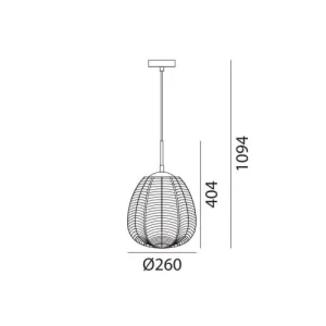 Millumine Suspension En Verre Strié Transparent 9