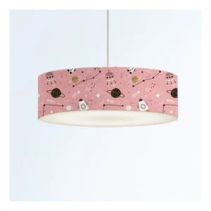 Abat-jours Suspension Enfant Planète Rose Doux Ø 50 X H 25 7