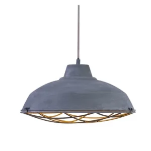 Rendez Vous Déco Suspension Filaire En Métal Gris Béton 12