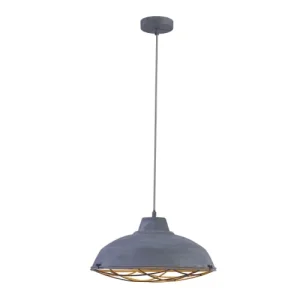 Rendez Vous Déco Suspension Filaire En Métal Gris Béton 16